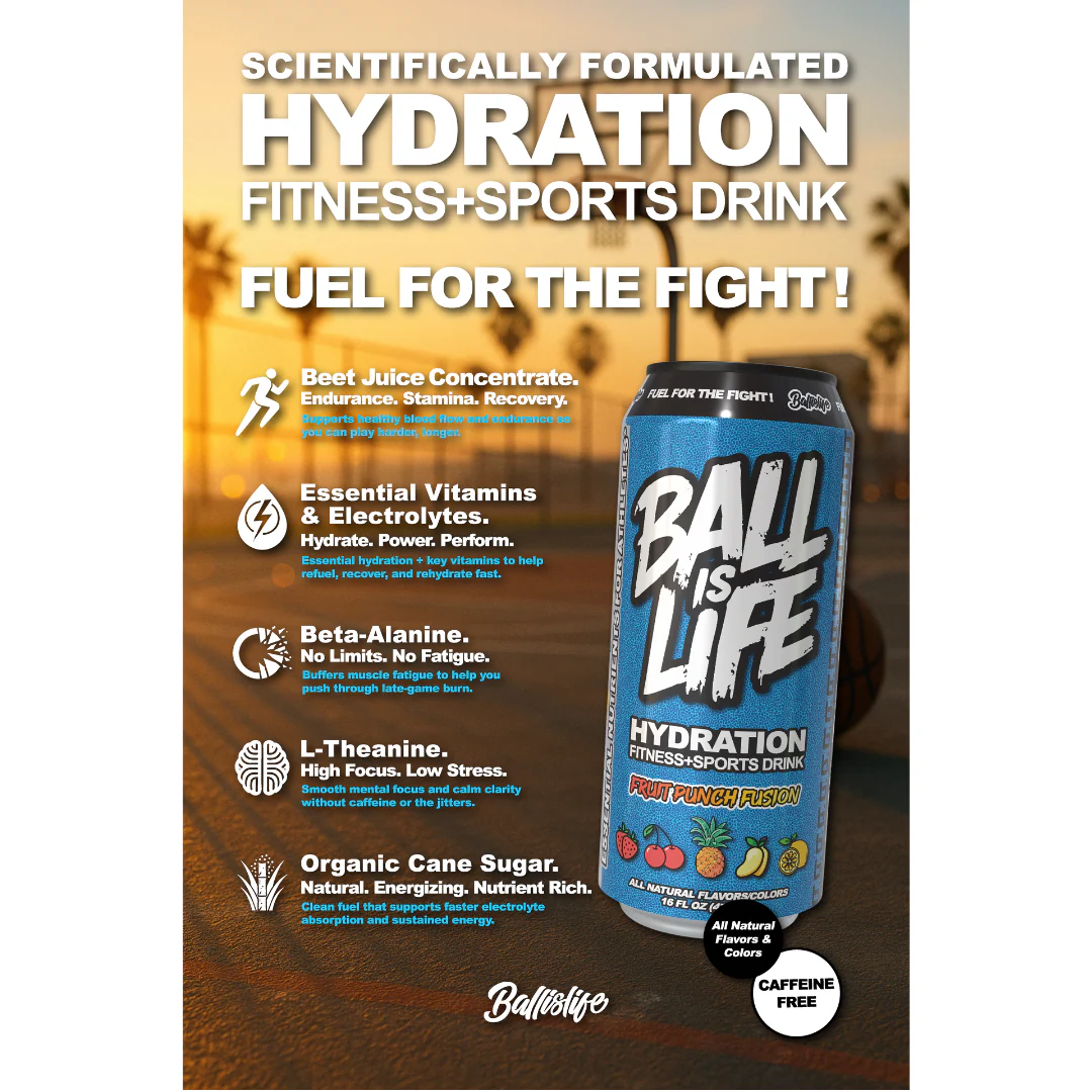 Ballislife Hydration Sports Drink (6-Pack) in Fruit Punch Fusion - Image 5