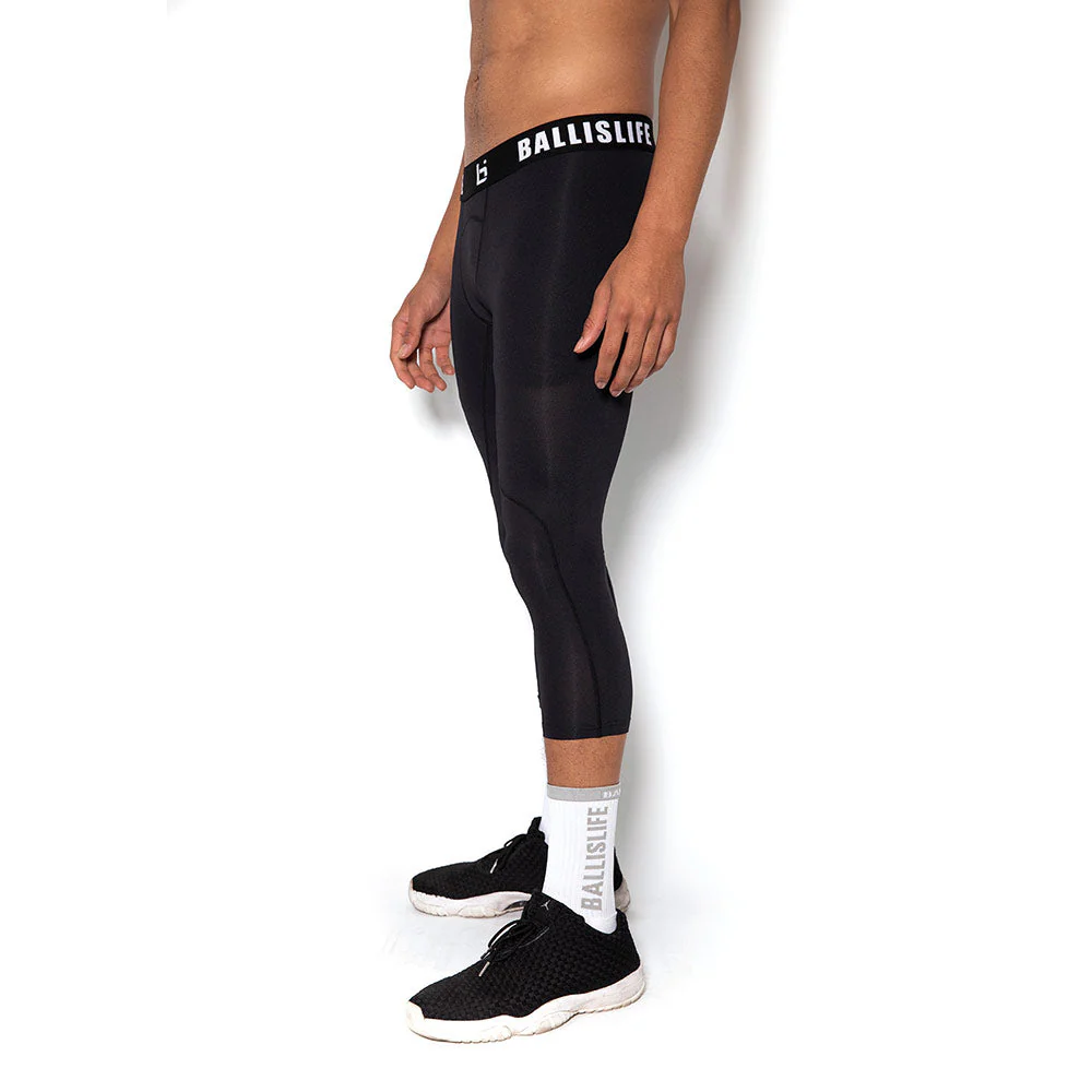 UB2 3/4 Compression Tights in Black - Image 3