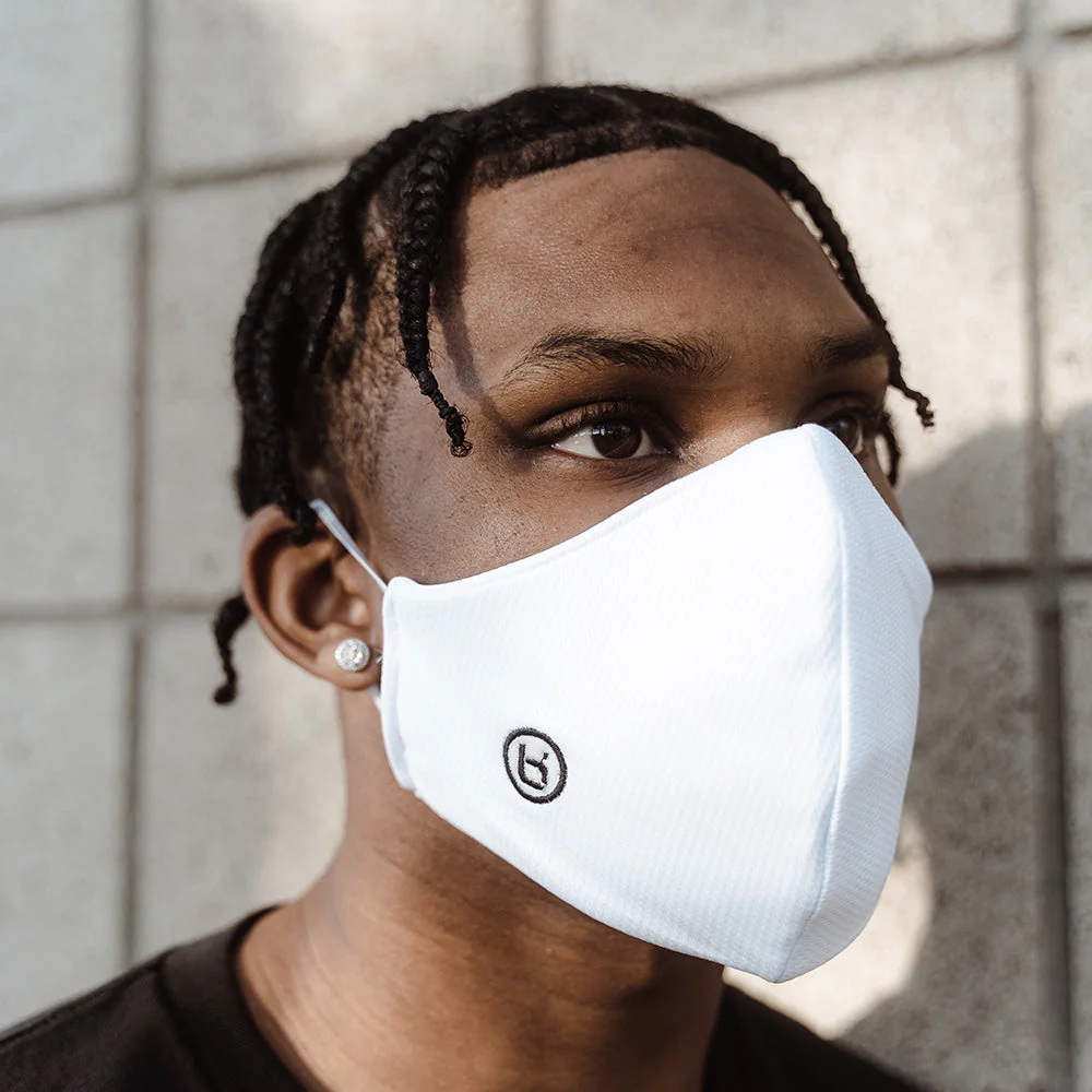 DL Logo Face Mask in White - Image 3