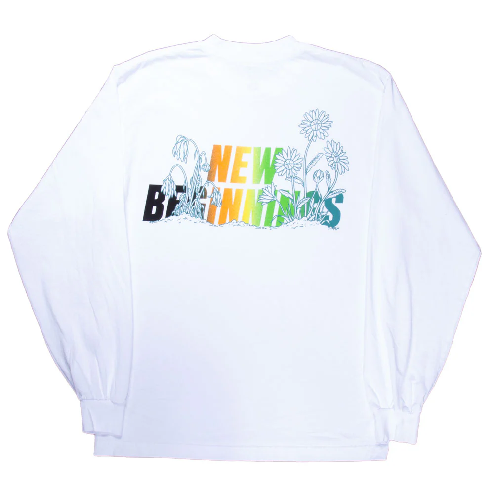 New Beginnings L/S Tee in White