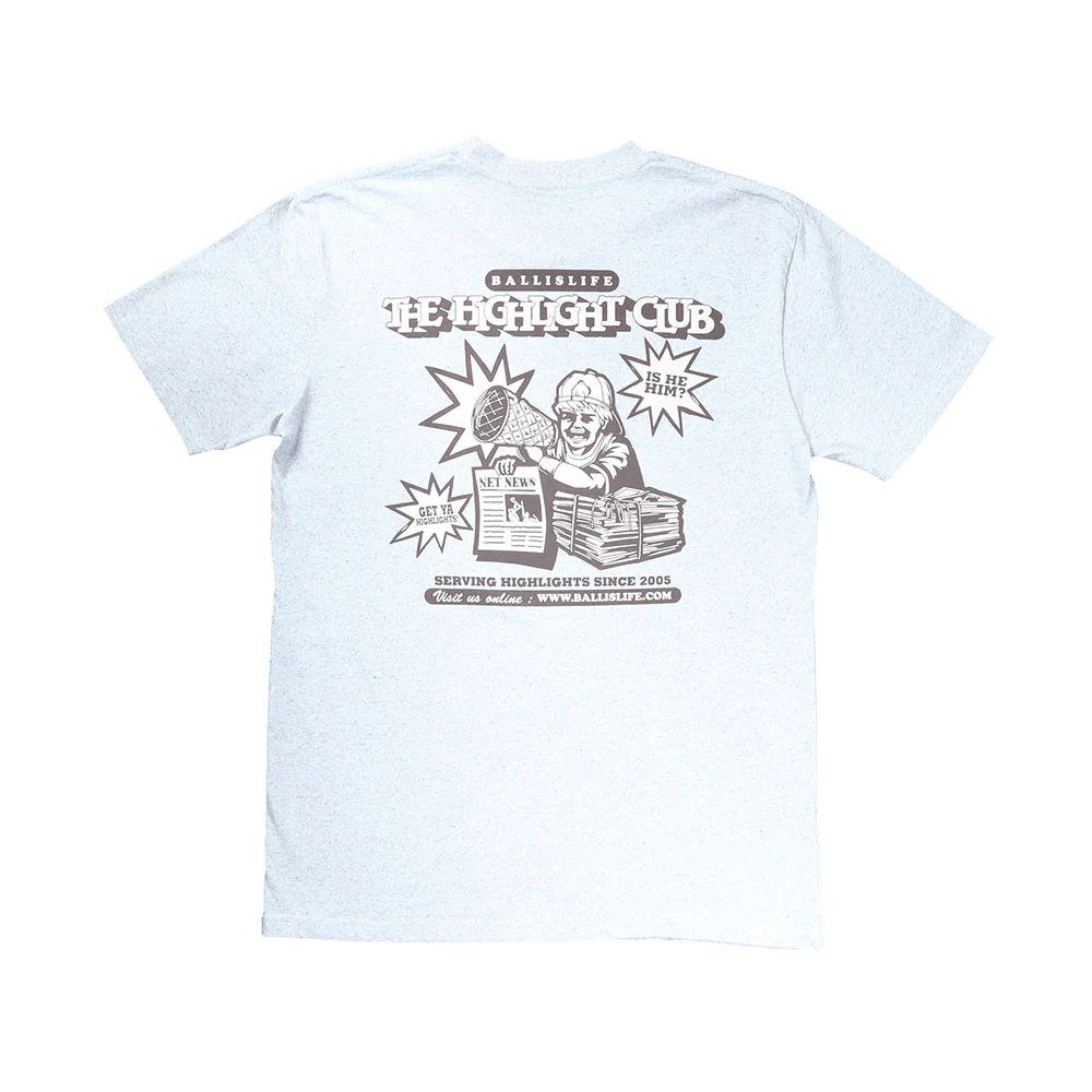 Paperboy Tee in Heather White - Image 2